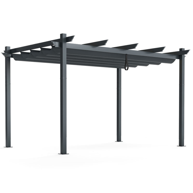 10 X 13 Feet Outdoor Aluminum Retractable Pergola Canopy Shelter