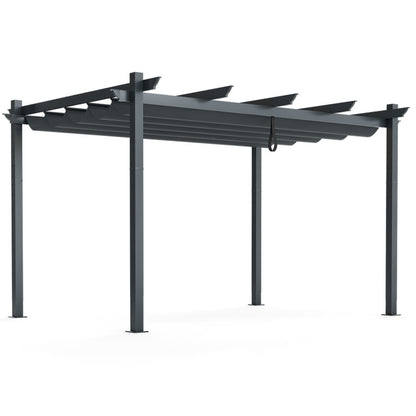 10 X 13 Feet Outdoor Aluminum Retractable Pergola Canopy Shelter